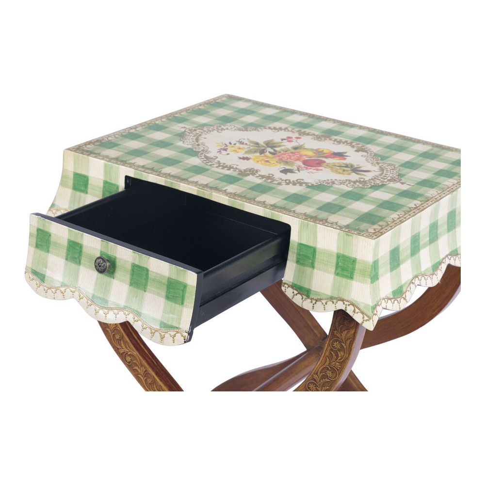 Приставной столик с ящиком в стиле ретро Vintage Country Table