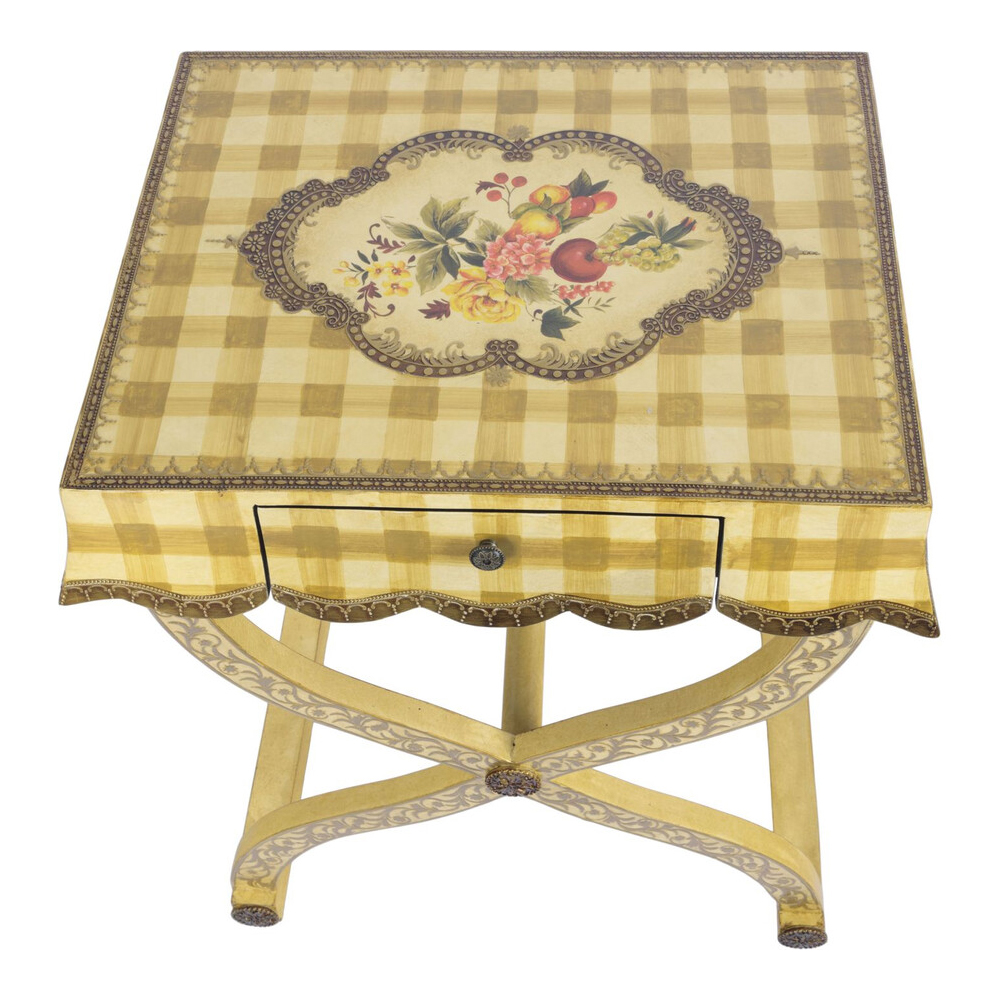 Приставной столик с ящиком в стиле ретро Vintage Rustic Tablecloth