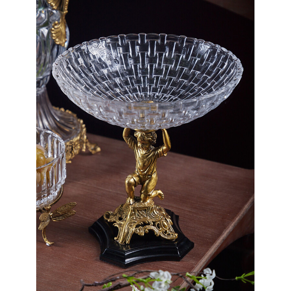 Чаша для фруктов с подножием в виде ангела Eden Garden