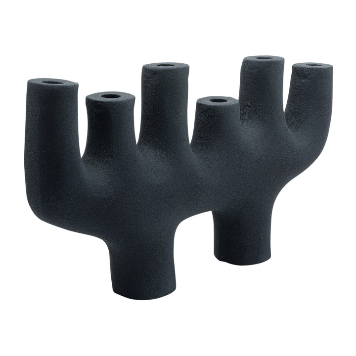 Подсвечник алюминиевый черный Ember