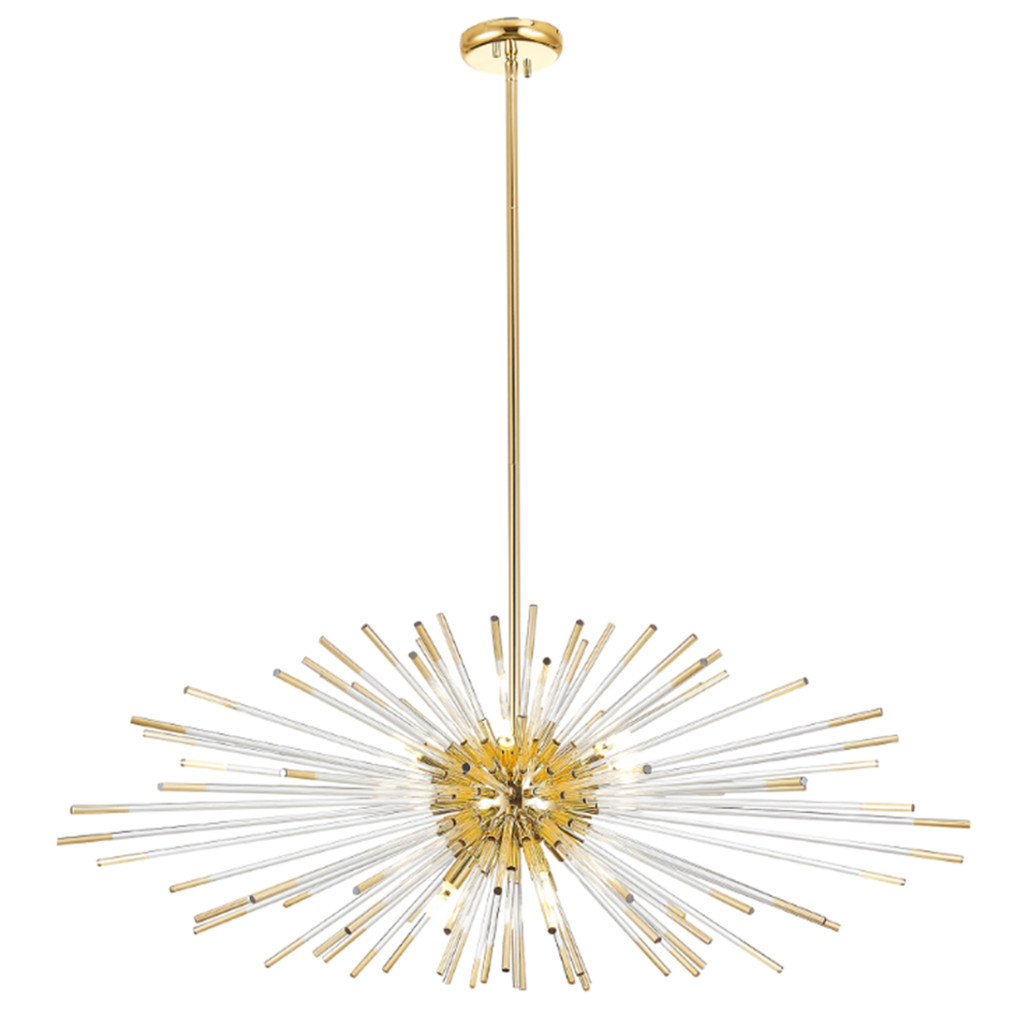 Дизайнерский светильник с лучами Morning Sun Chandelier Gold
