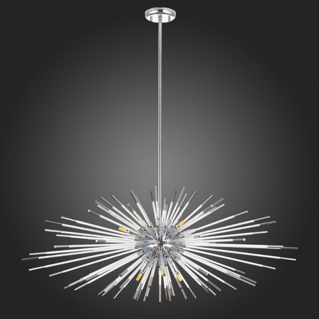 Дизайнерский светильник с лучами Morning Sun Chandelier Silver