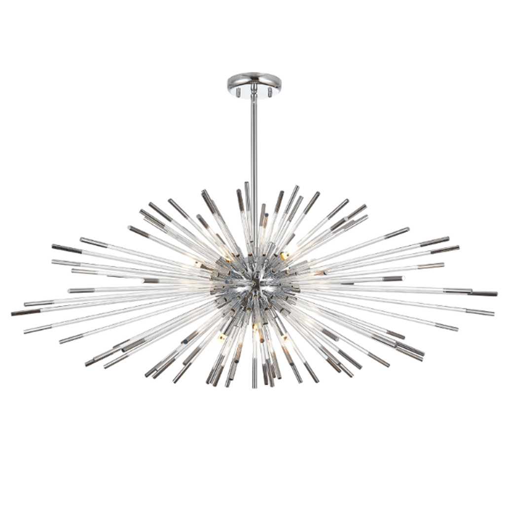 Дизайнерский светильник с лучами Morning Sun Chandelier Silver