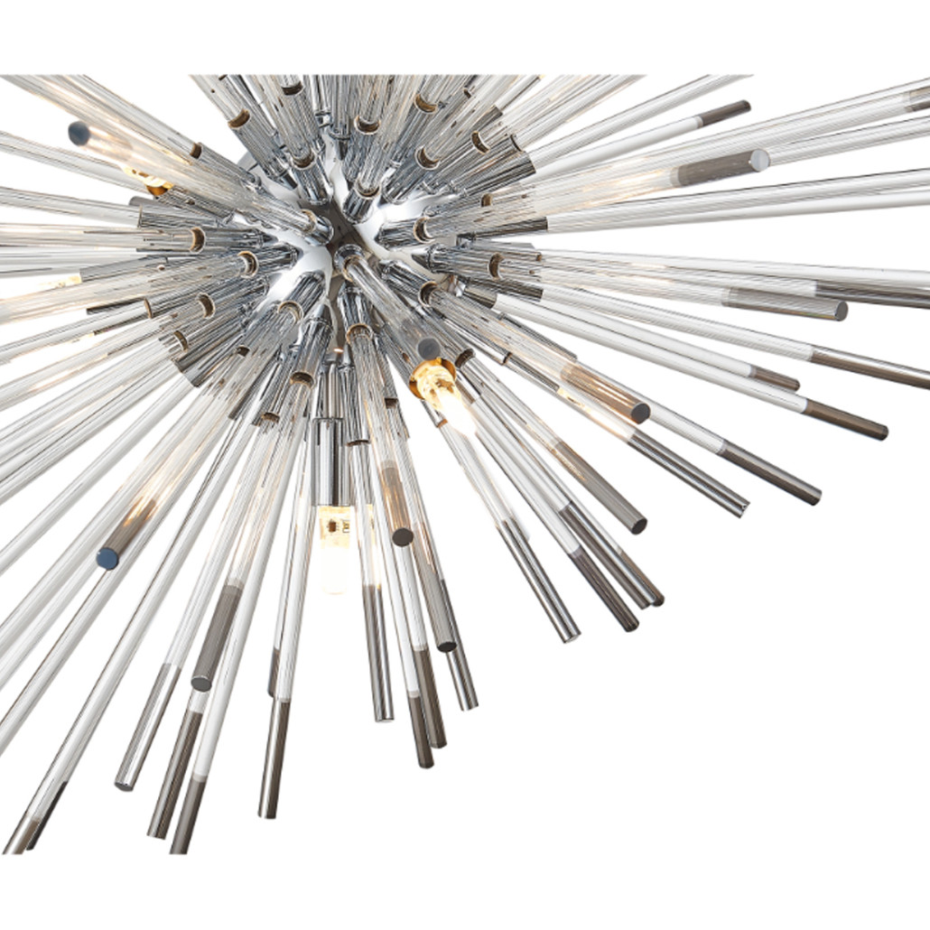 Дизайнерский светильник с лучами Morning Sun Chandelier Silver