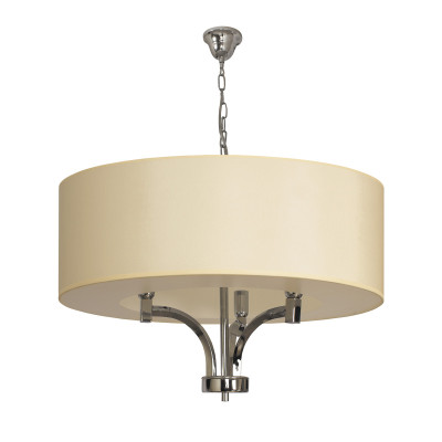 Люстра подвесная с цилиндрическим абажуром кремового цвета Natural Concepts