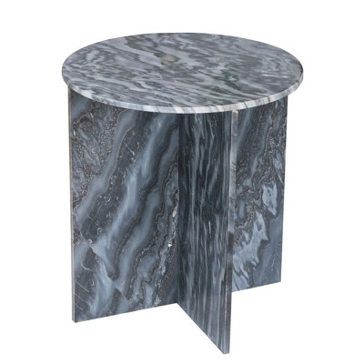 Столик кофейный с столешницей из черного мрамора Compact Black Marble Table