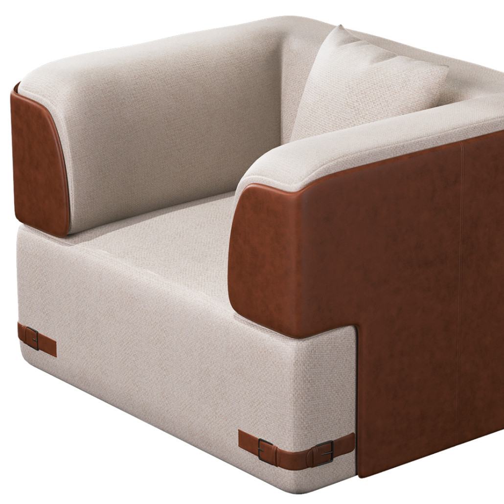 Кресло Richmond  с кожаной отделкой