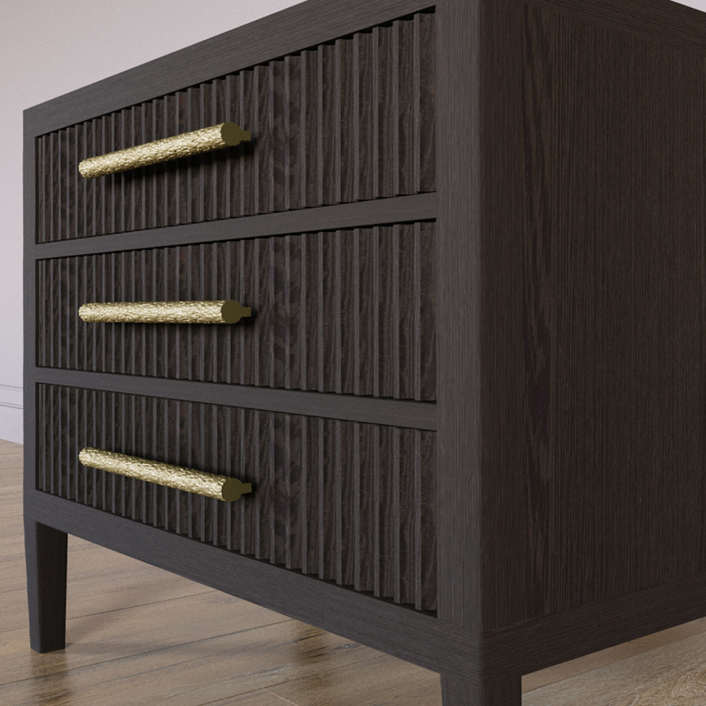 Тумба Primo  с тремя ящиками шпон темный орех