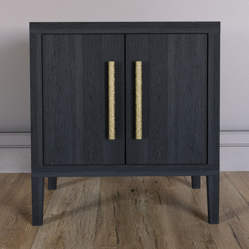 Тумбочка Primo с дверцами шпон Черный дуб