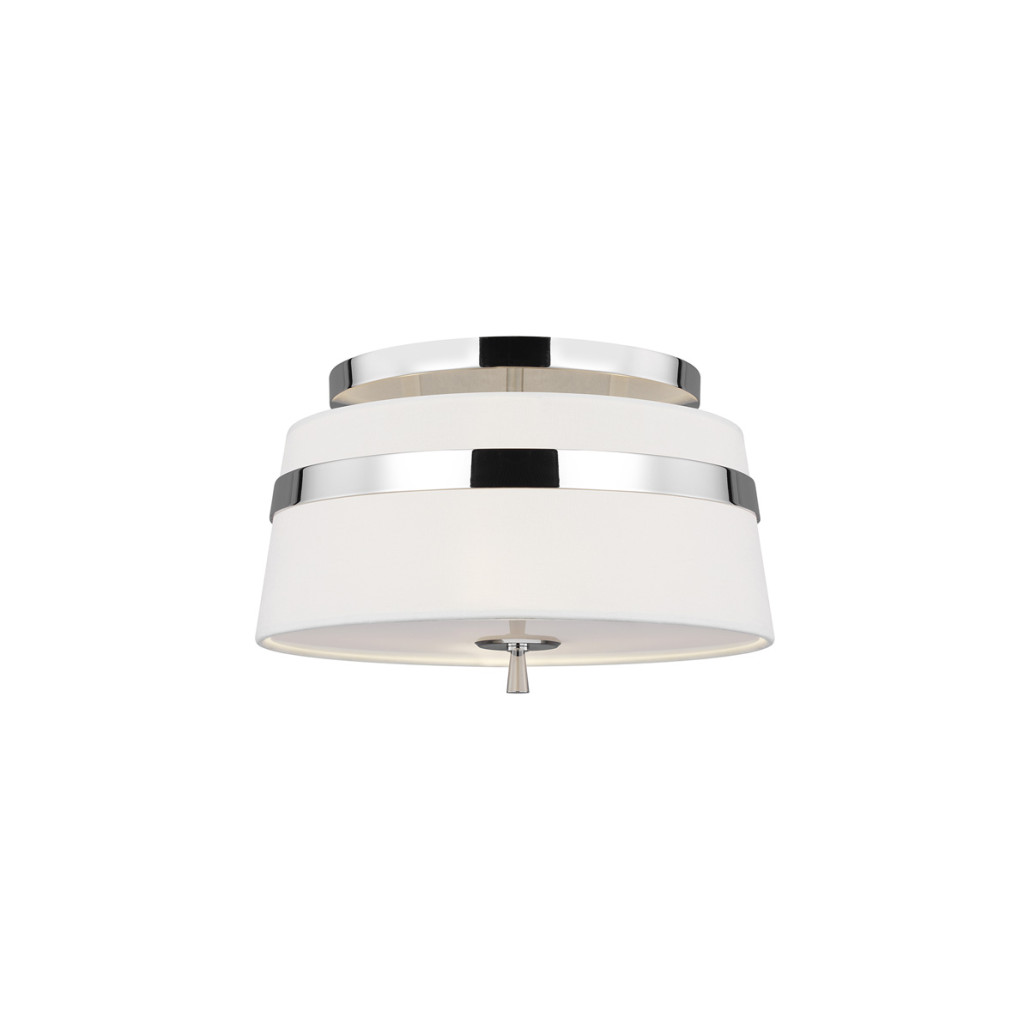 Потолочный светильник с белым тканевым абажуром Generation Lighting