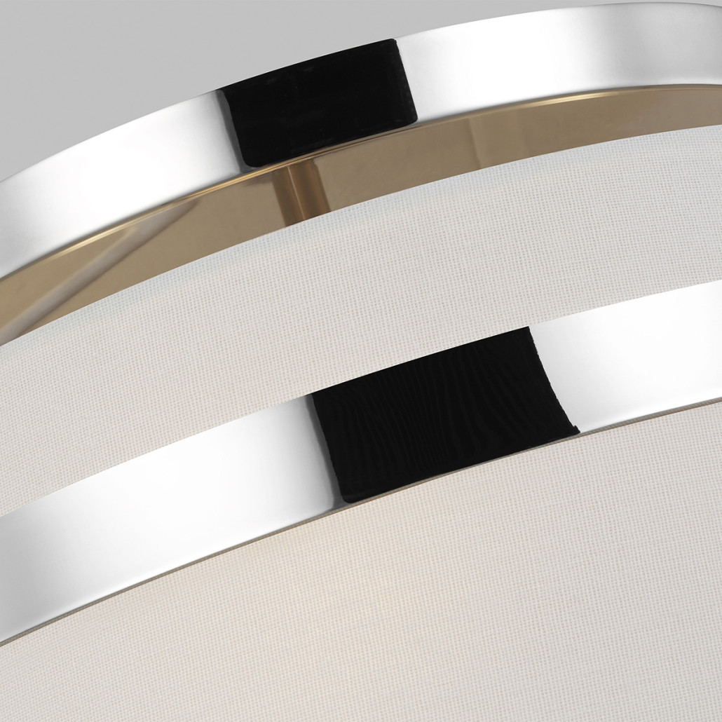 Потолочный светильник с белым тканевым абажуром Generation Lighting