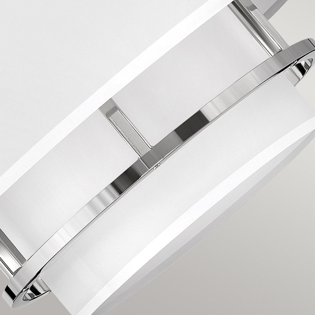Потолочный светильник с двухслойным белым текстильным абажуром Hinkley