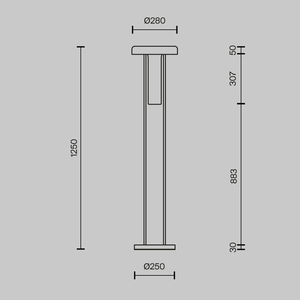 Напольный торшер светодионый Ikebana Black 3000К 24Вт