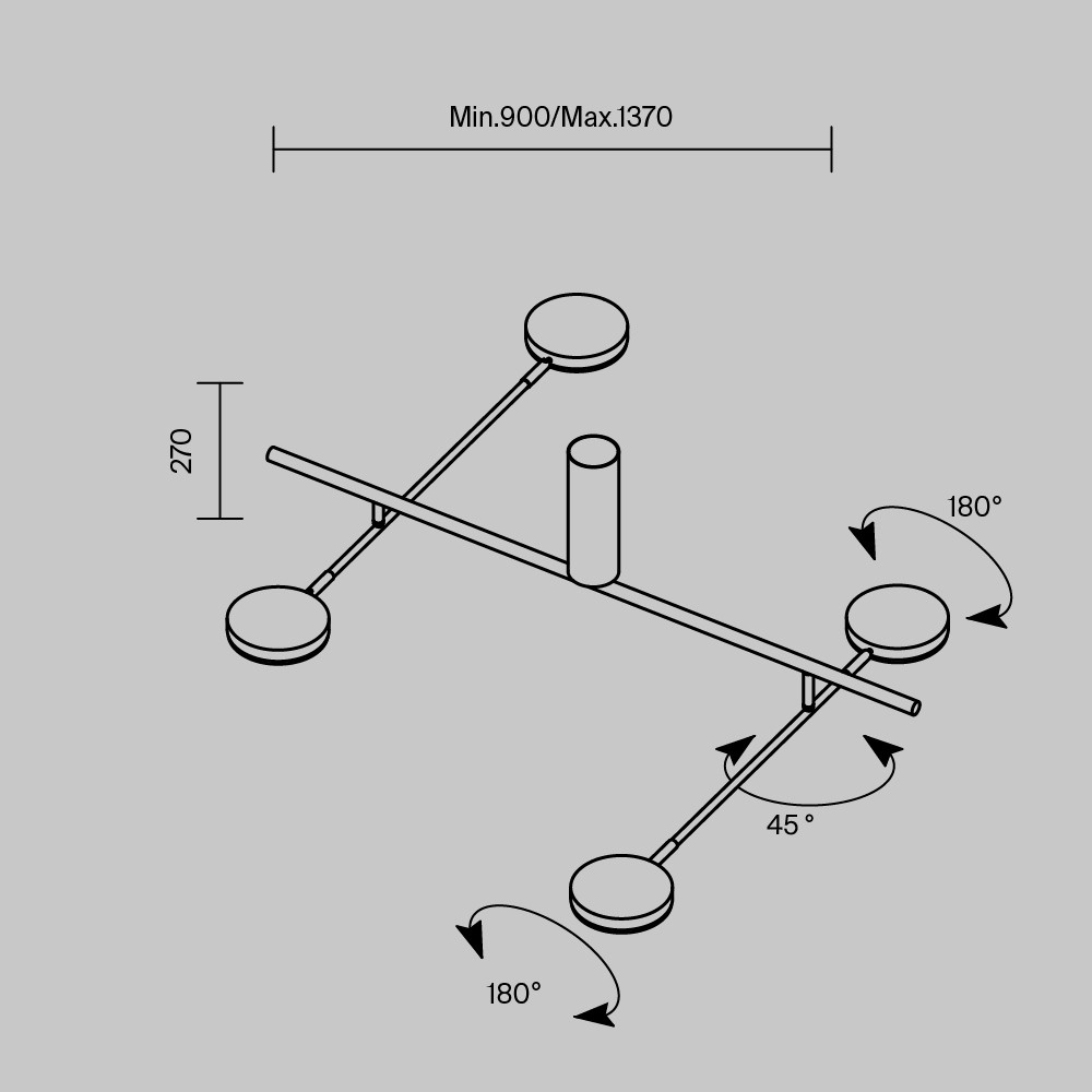 Потолочный светильник Fad 3000К 26Вт