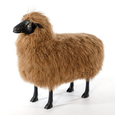 Банкетка Овечка Бежевая Sheep Bench head down