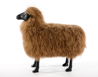 Банкетка Овечка Бежевая Sheep Bench head down