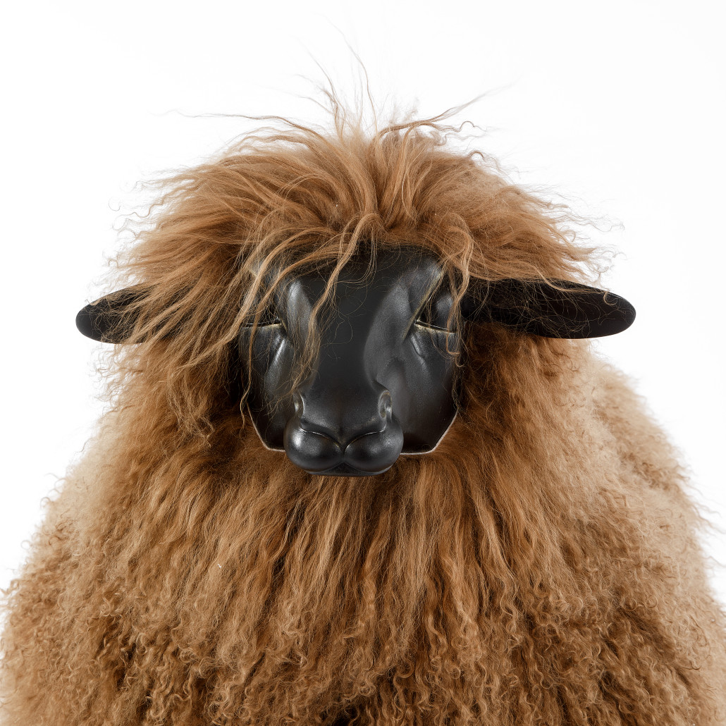 Банкетка Овечка Бежевая Sheep Bench head down