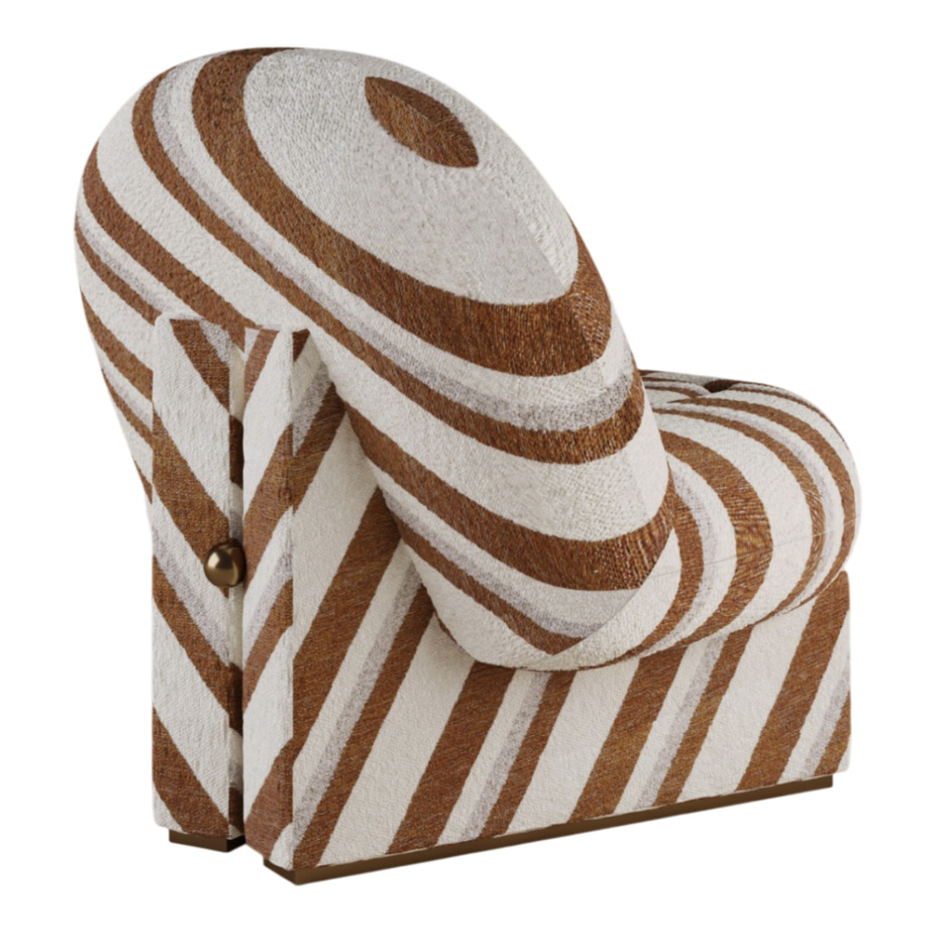Кресло WIGO Diagonal Stripe Ginger  без подлокотников