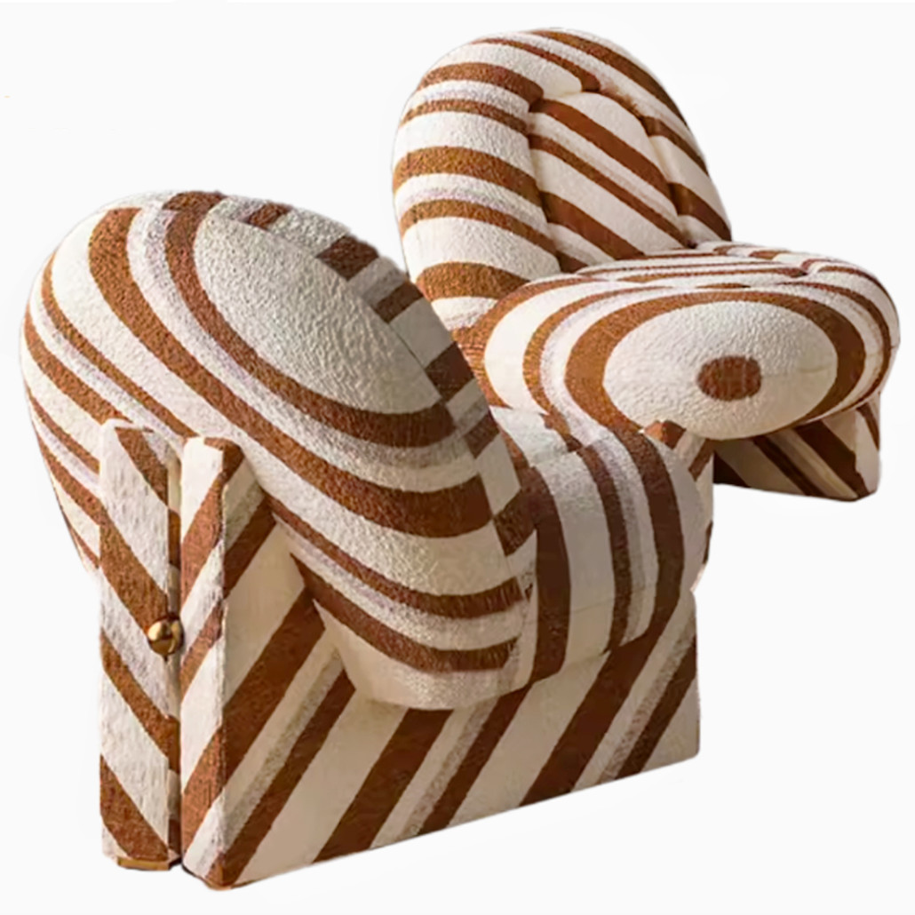 Кресло WIGO Diagonal Stripe Ginger  без подлокотников