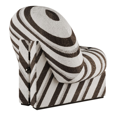 Кресло WIGO Diagonal Stripe Black без подлокотников
