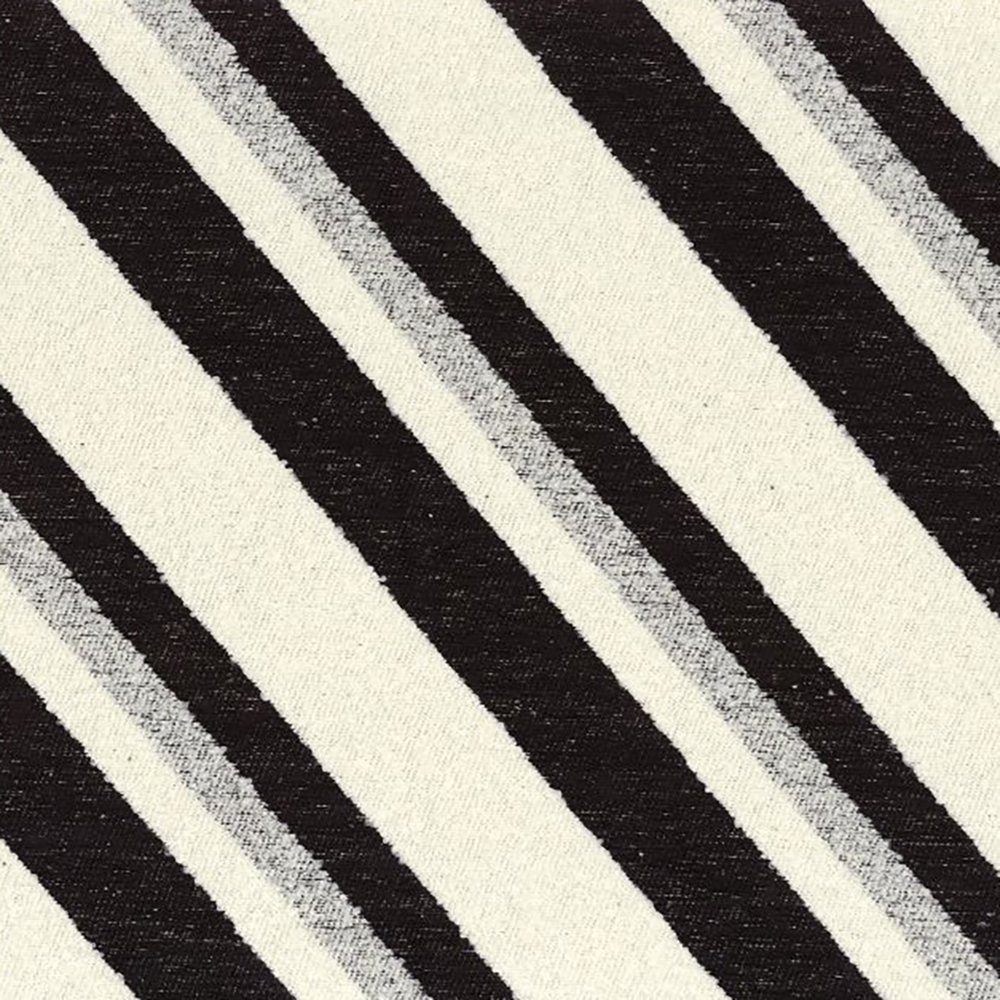 Мебельная Ткань WIGO Diagonal Stripe Boucle Chenille Букле широкая черная полоса