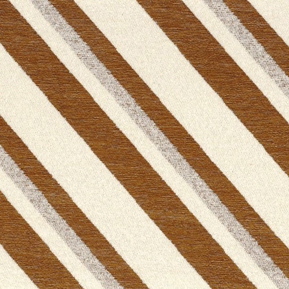 Мебельная Ткань WIGO Diagonal Stripe Boucle Chenille Букле широкая коричневая полоса