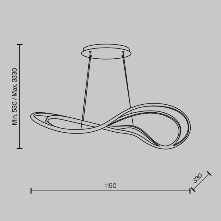 Люстра подвесная Plons 3000К 56Вт