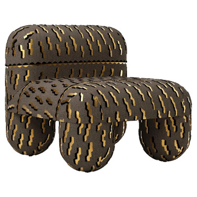 Кресло GIOTTO Accent Armchair Brown-Gold