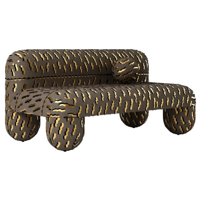 Диван GIOTTO Accent Sofa Brown-Gold