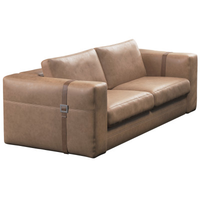 Диван ARGO Коричневая натуральная кожа