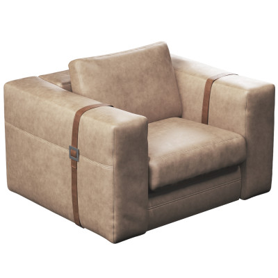 Кресло ARGO Коричневая натуральная кожа