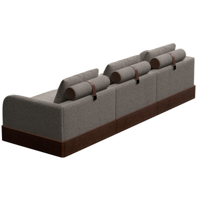 Большой трехместный Диван SOHO с кожаной отделкой