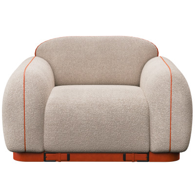 Кресло Club с кожанной оттелкой