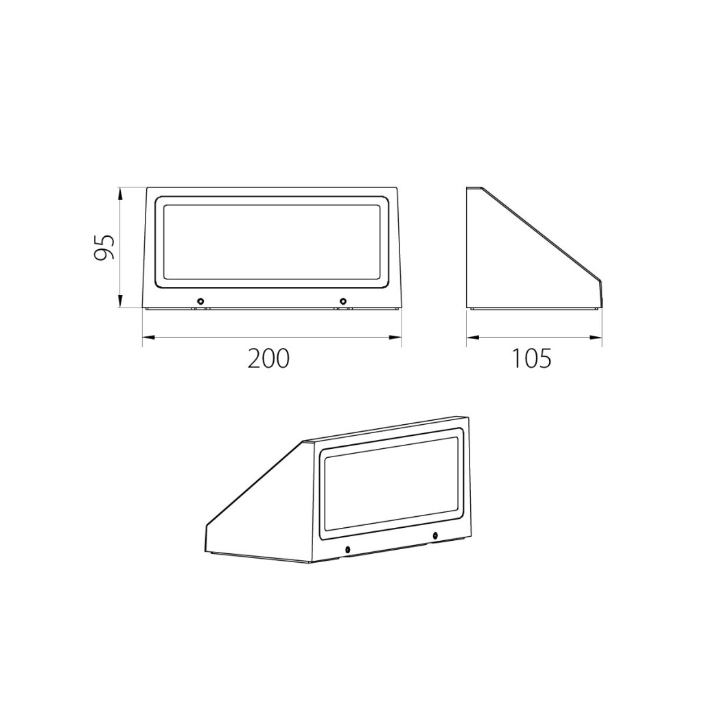 Настенный фонарь трапециевидной формы Natural Concepts