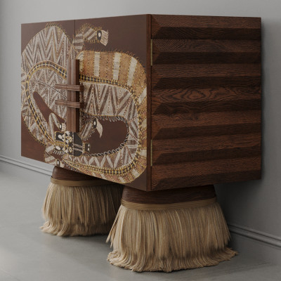 Буфет ZANZIBAR Crocodile Brown