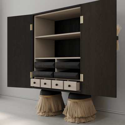 Кабинетный шкаф ZANZIBAR Relief Black