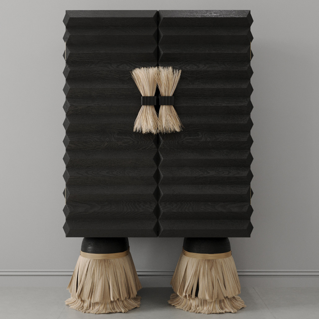 Кабинетный шкаф ZANZIBAR Relief Black