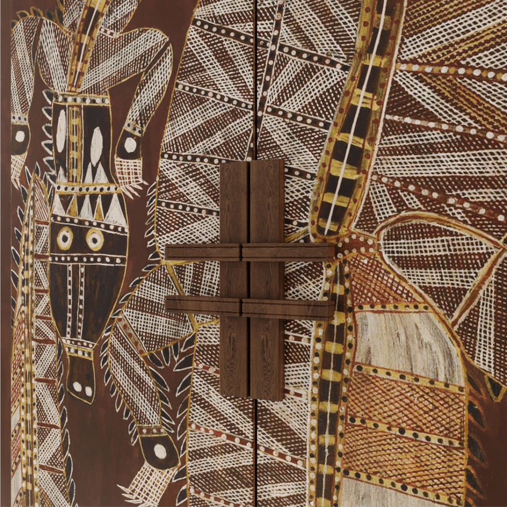 Шкаф ZANZIBAR Crocodile Brown