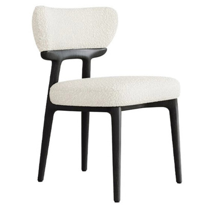 Стулс с каркасом и ножками из древесины и сиденьем и спинкой из букле Venice