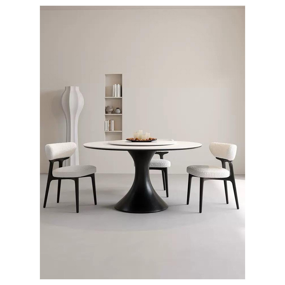 Стулс с каркасом и ножками из древесины и сиденьем и спинкой из букле Venice