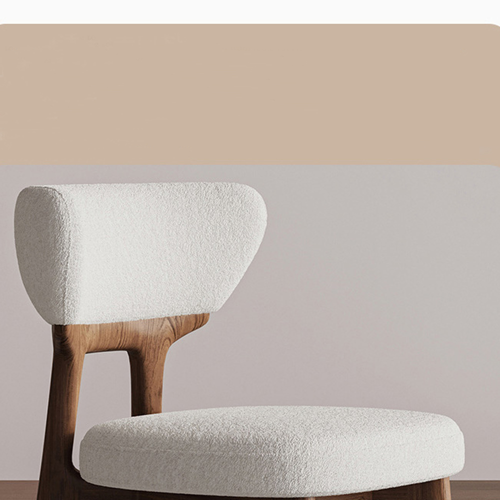 Стулс с каркасом и ножками из древесины и сиденьем и спинкой из букле Venice