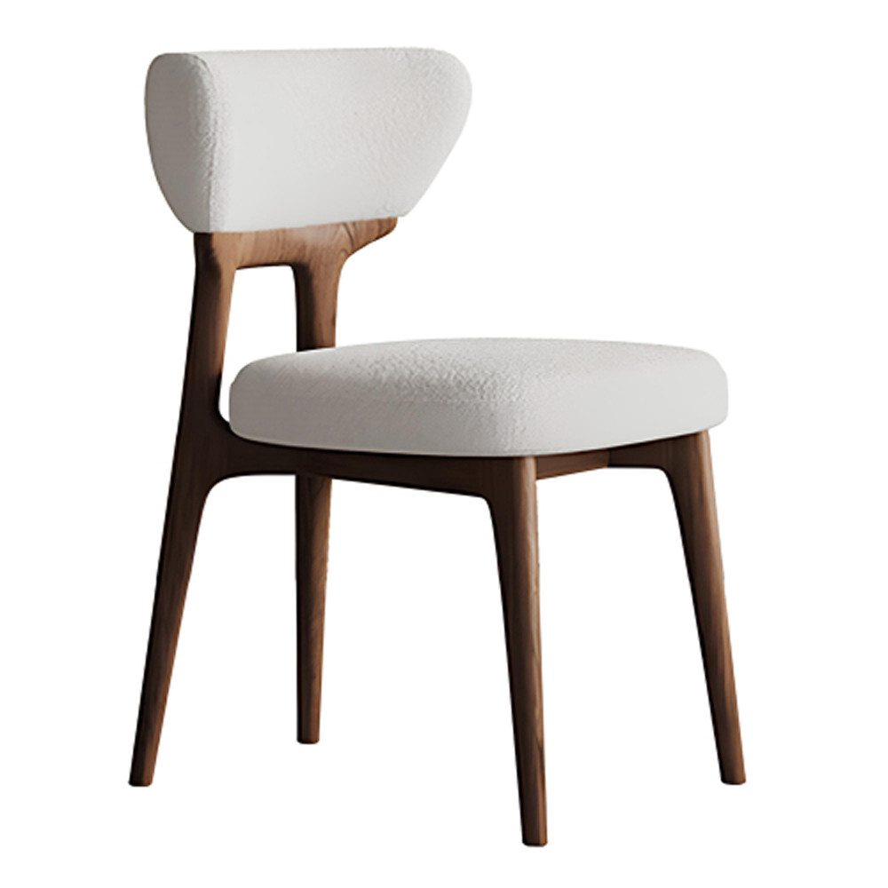 Стулс с каркасом и ножками из древесины и сиденьем и спинкой из букле Venice