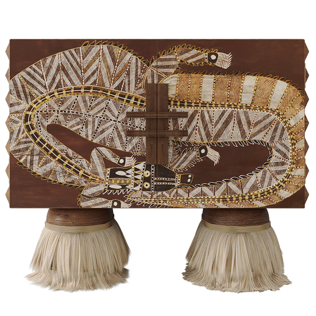 Буфет ZANZIBAR Crocodile Brown