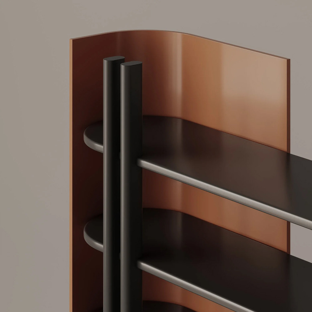 Стеллаж NOEMI  Brown с полками Коричневый