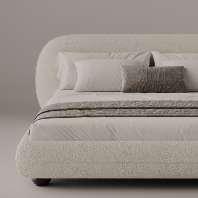 Кровать с мягким изголовьем Form of Inspiration