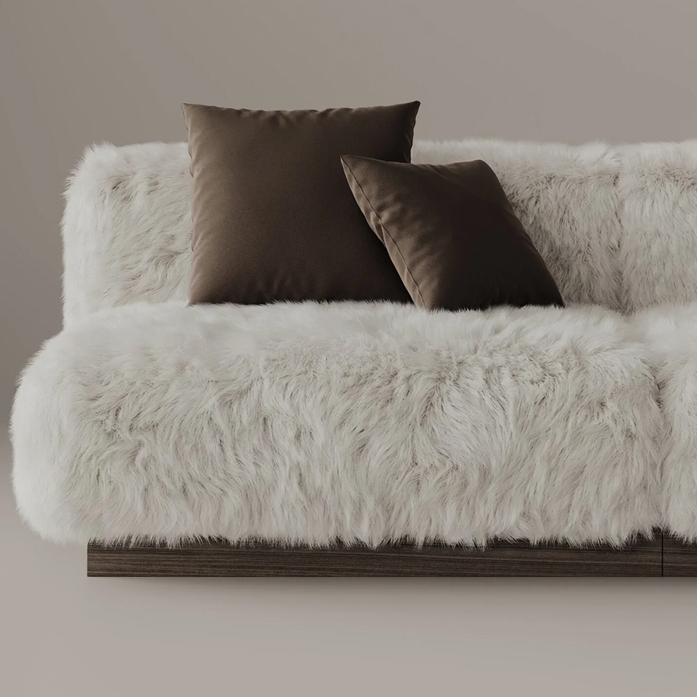 Диван Puma Fur Couch мебельный мех