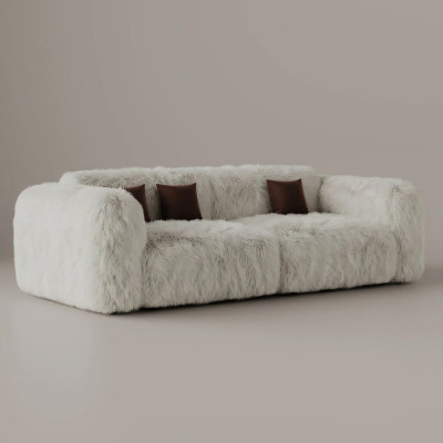 Диван с подлокотниками Puma Fur Couch мебельный мех