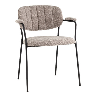 Стул Zeo Chair Taupe с подлокотниками