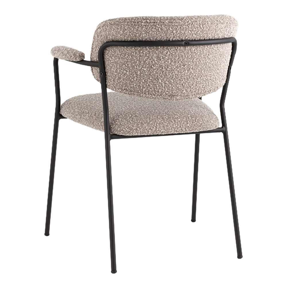 Стул Zeo Chair Taupe с подлокотниками