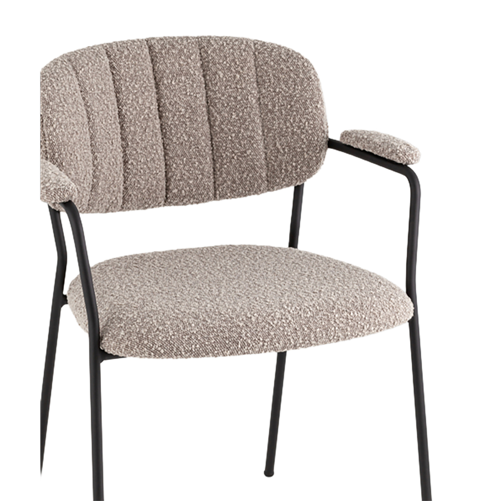 Стул Zeo Chair Taupe с подлокотниками